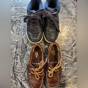 OshKosh B'gosh Kids Brown dress shoes-12, Blue high top tennis shoes-12